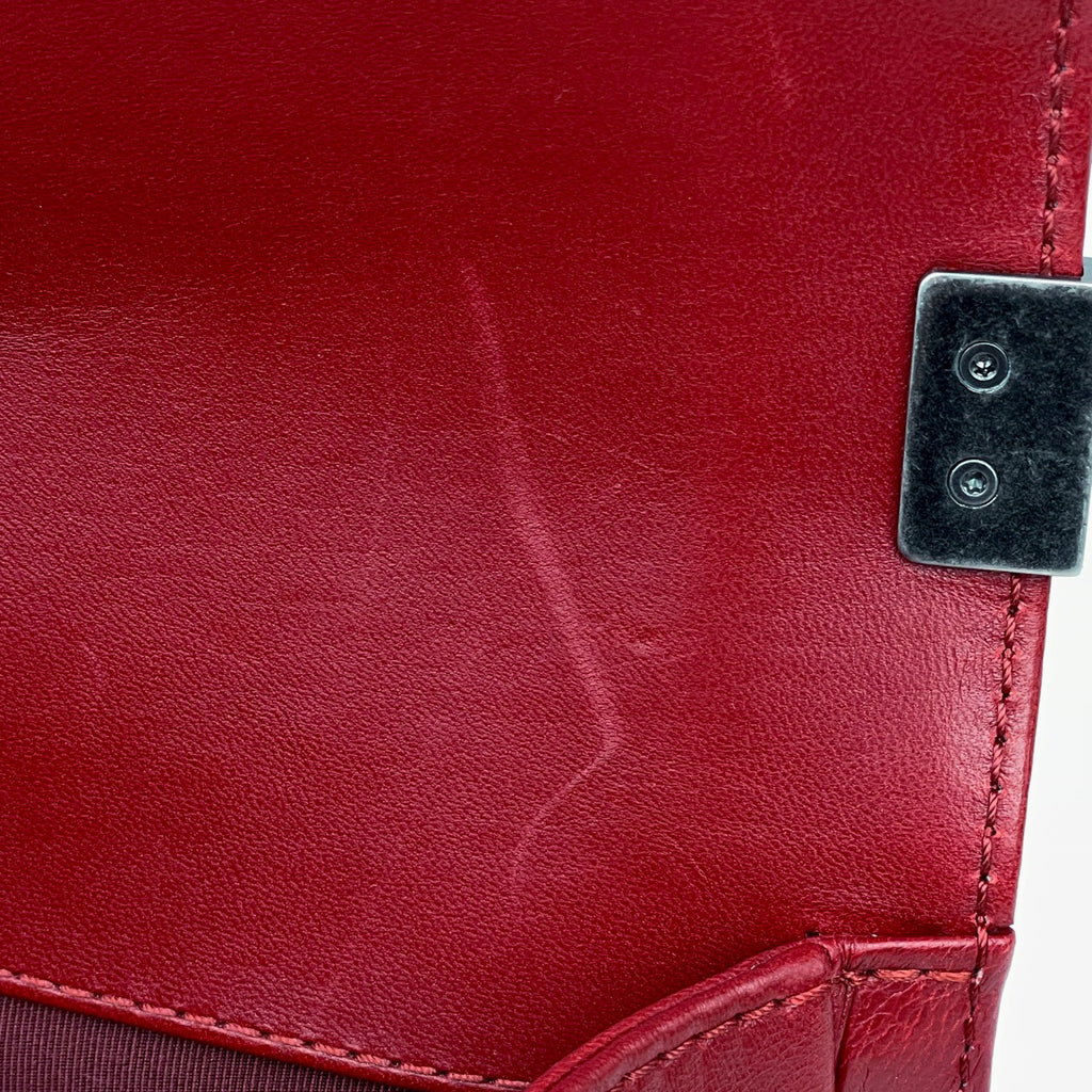 シャネル ボーイシャネル チェーン ショルダーバッグ ココマーク ショルダーバッグ レザー レッド レディース 【中古】brbag