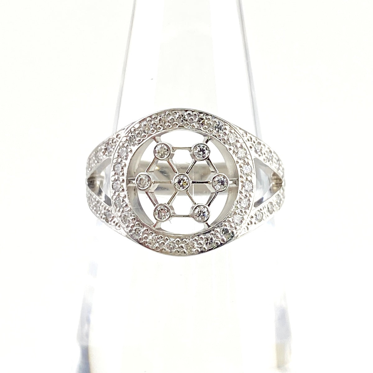 プラチナ✨メレダイヤ0.53ct✨V字リング✨キラキラ❣️ プラチナ鑑定