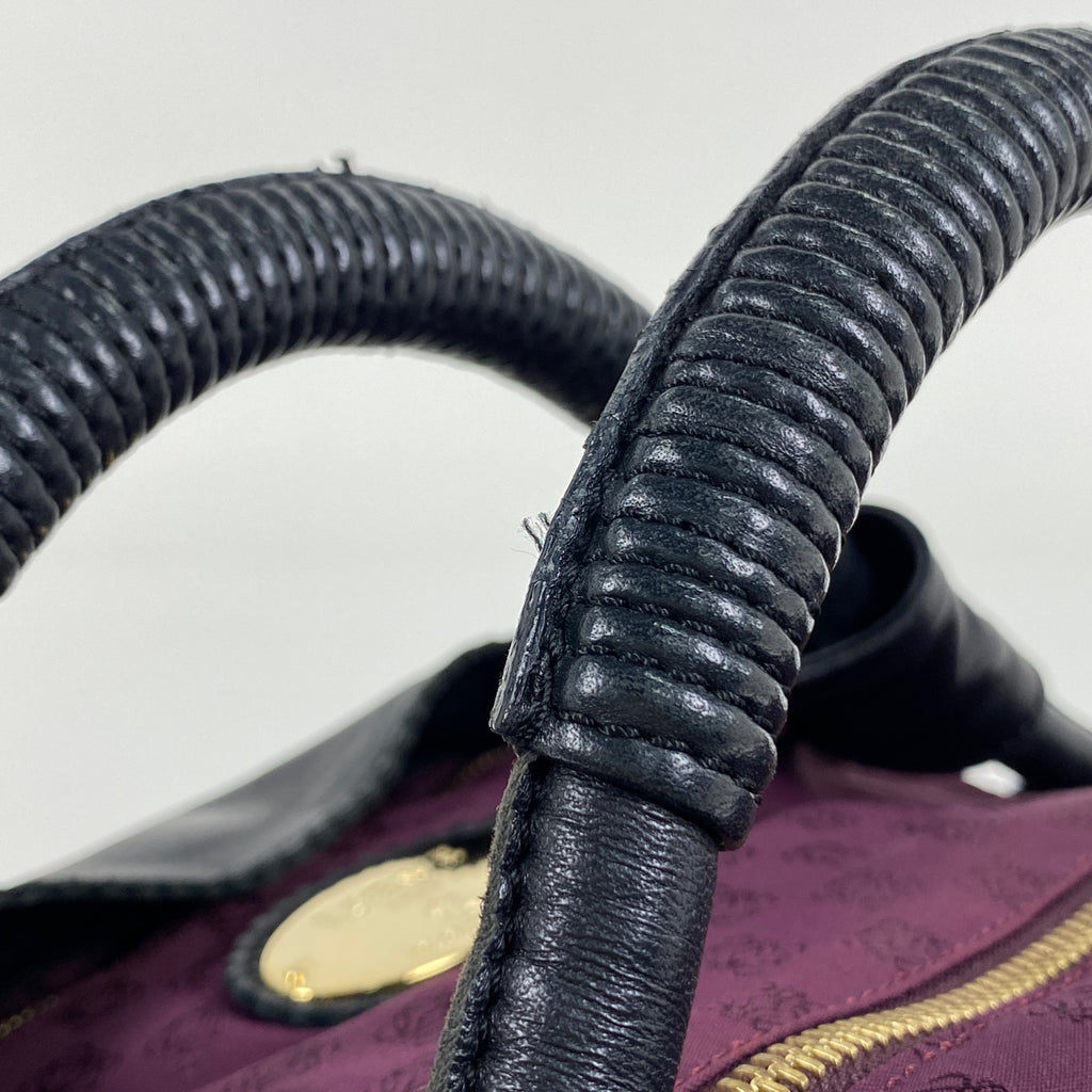 ロエベ ナッパアイレ アナグラム ハンドバッグ レザー ブラック レディース 【中古】brbag