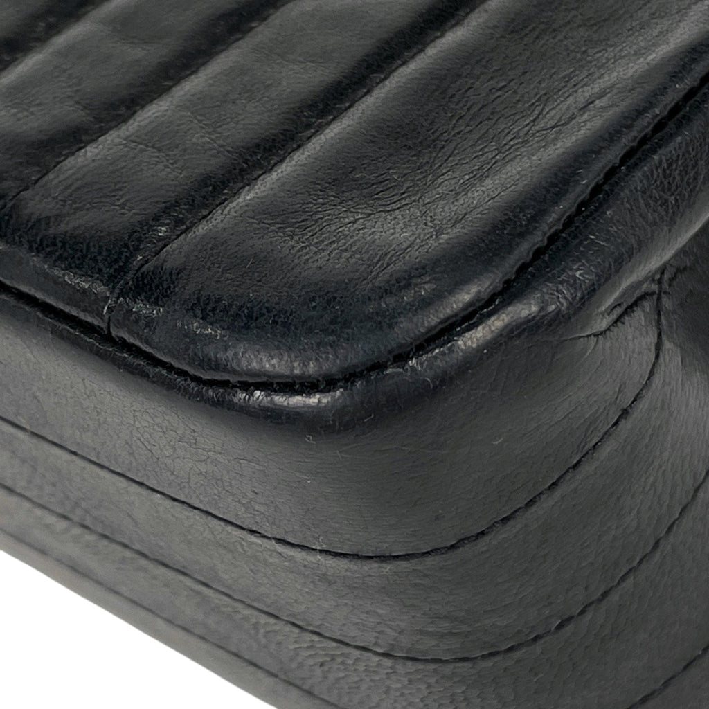 【在庫一掃】 シャネル マドモアゼル チェーン ショルダーバッグ ココマーク サークル ショルダーバッグ レザー ブラック レディース 【中古】 brbag