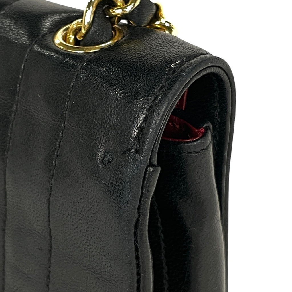 【在庫一掃】 シャネル マドモアゼル チェーン ショルダーバッグ ココマーク サークル ショルダーバッグ レザー ブラック レディース 【中古】 brbag