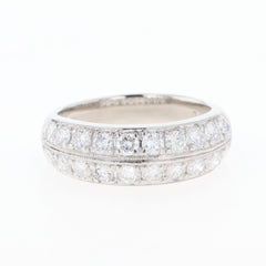 メレダイヤ デザインリング プラチナ 指輪 リング 11号 Pt950 ダイヤモンド レディース 【中古】nbjwl