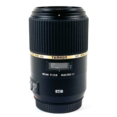 タムロン TAMRON SP 90mm F2.8 Di MACRO 1:1 VC USD F004 (キヤノンEF用) 一眼カメラ用レンズ（オートフォーカス） 【中古】cambb