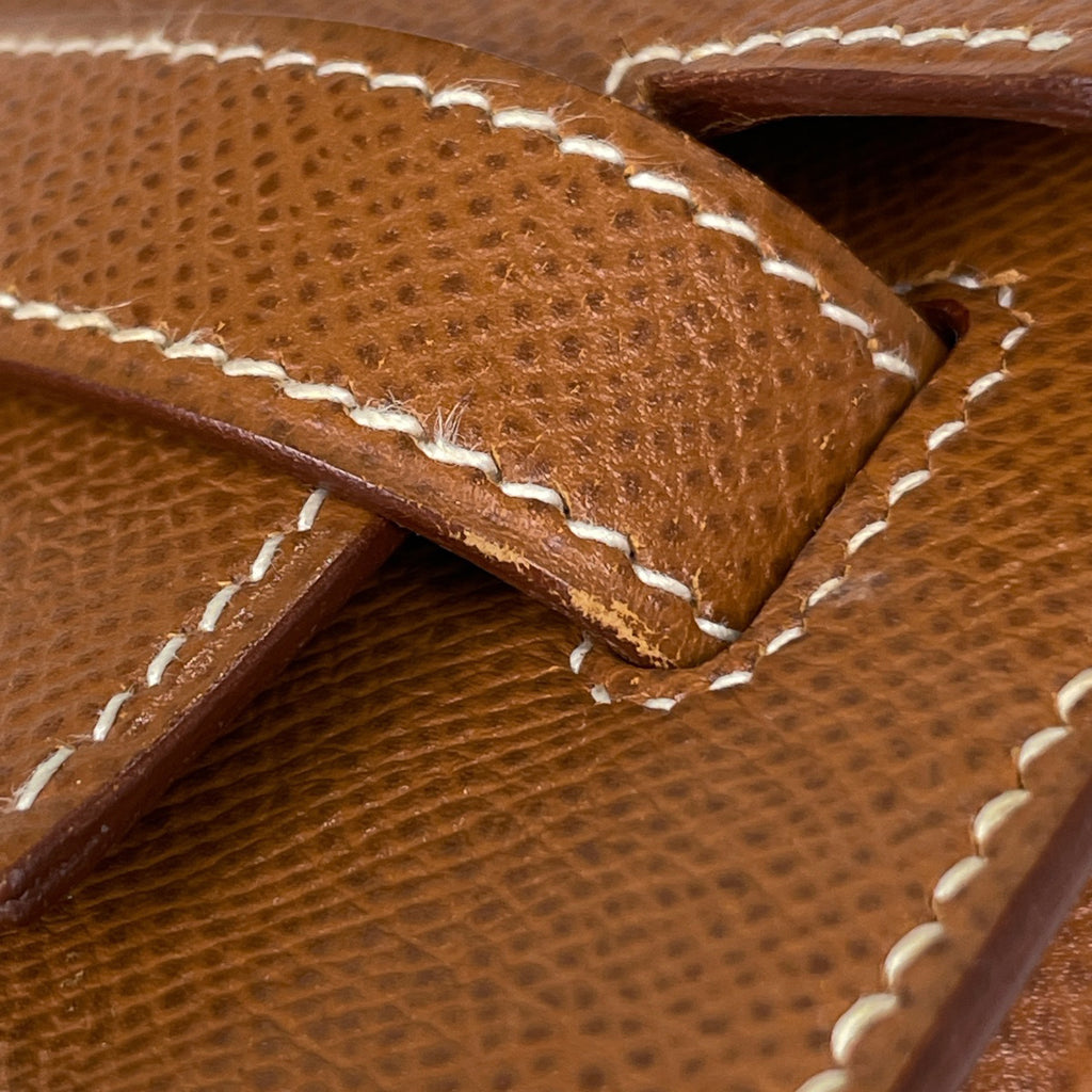 エルメス ケリー 28 外縫い 2WAY ショルダーバッグ ハンドバッグ クシュベル ゴールド 〇X レディース 【中古】 brbag