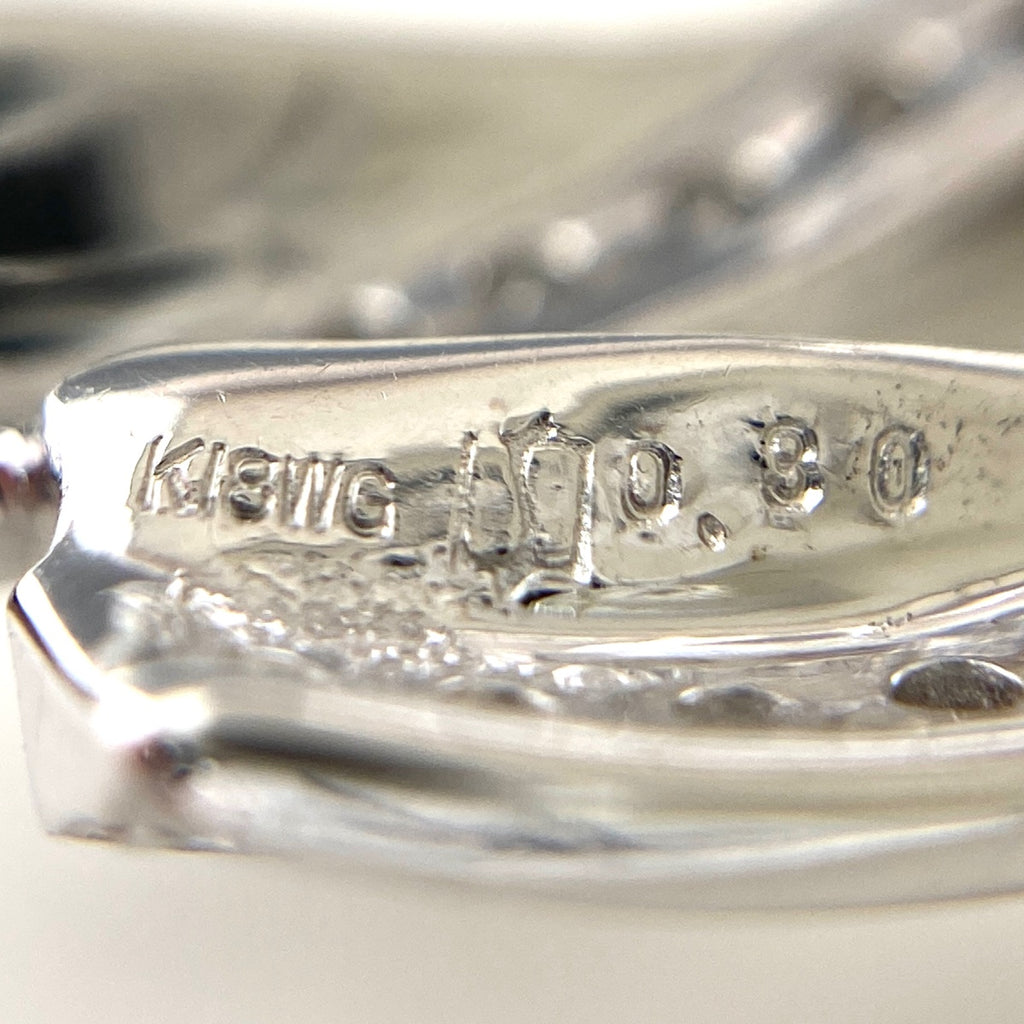 メレダイヤ デザインネックレス WG ホワイトゴールド ペンダント ネックレス K18 WG ダイヤモンド レディース 【中古】nbjwl