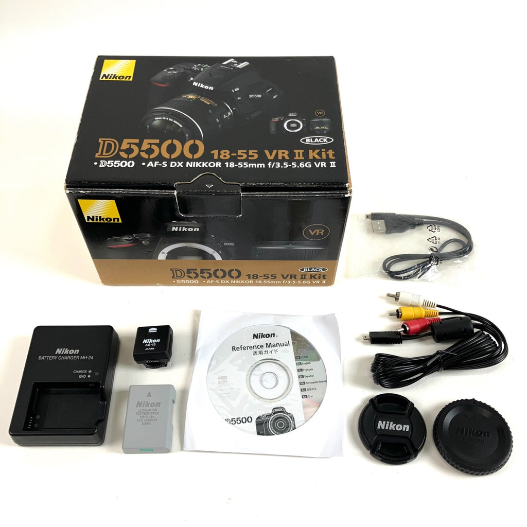 ニコン Nikon D5500 18-55 VR II レンズキット ブラック デジタル 一眼レフカメラ 【中古】cambb