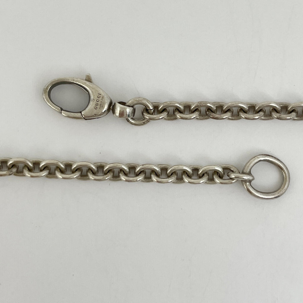 グッチ GGロゴ ネックレス インターロッキングG ネックレス シルバー925 シルバー レディース 【中古】bracc