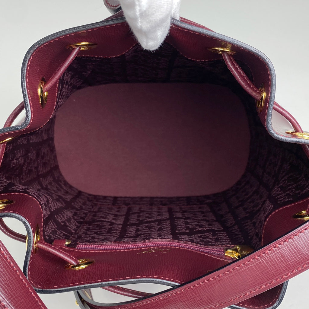 カルティエ マストライン ショルダーバッグ 巾着型 ショルダーバッグ レザー ボルドー レディース 【中古】brbag