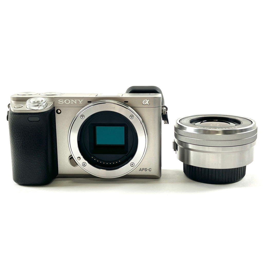 ソニー SONY α6000 パワーズームレンズキット ILCE-6000L S シルバー デジタル ミラーレス 一眼カメラ 【中古】cambb