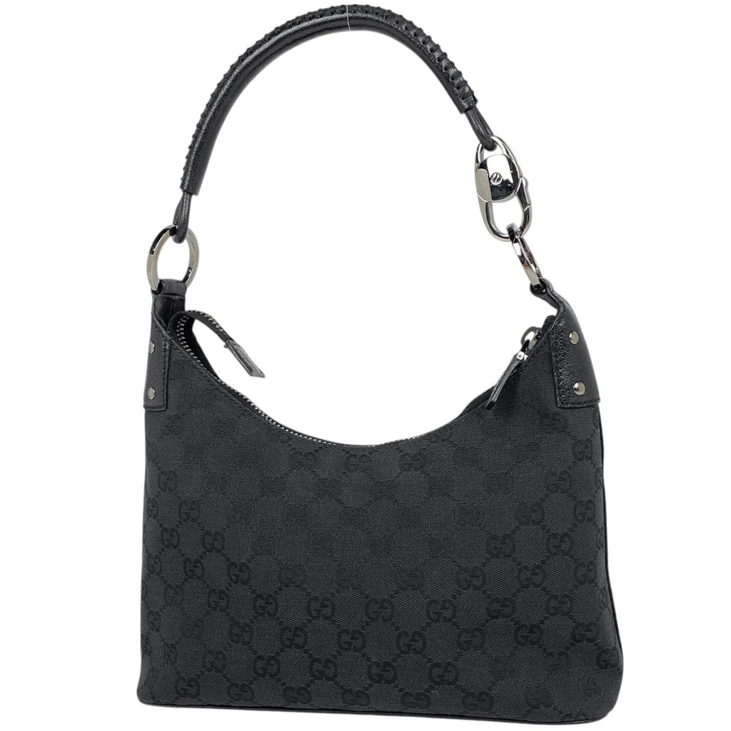 グッチ GG柄 ショルダーバッグ ワンショルダー ショルダーバッグ GGキャンバス ブラック 115002 レディース 【中古】brbag