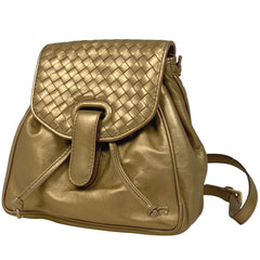 ボッテガヴェネタ イントレチャート リュックサック バックパック リュック レザー ゴールド レディース 【中古】 brbag
