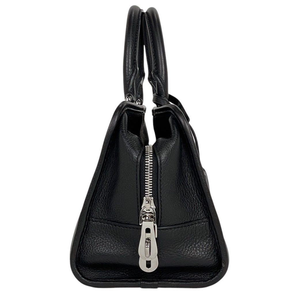 ロエベ アマソナ 28 アナグラム ロゴ ハンドバッグ レザー ブラック レディース 【中古】 brbag