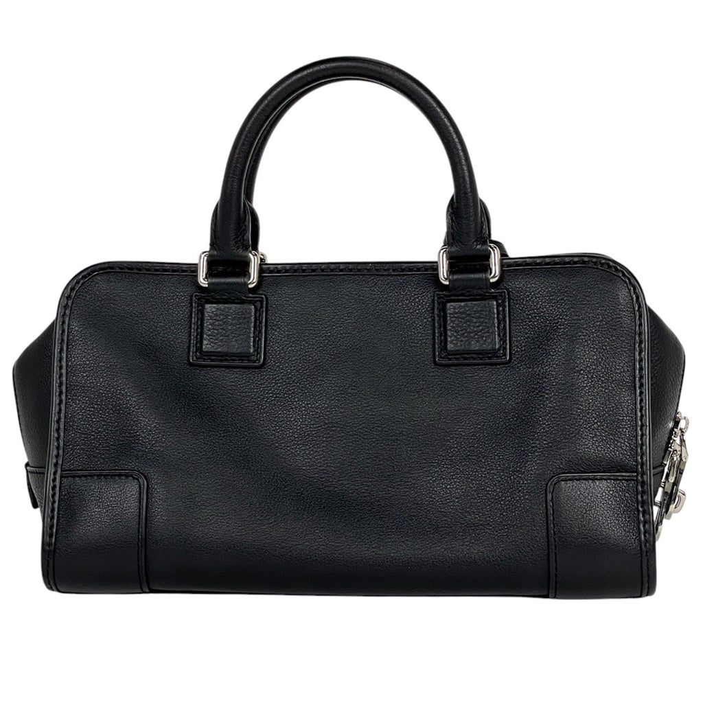 ロエベ アマソナ 28 アナグラム ロゴ ハンドバッグ レザー ブラック レディース 【中古】 brbag