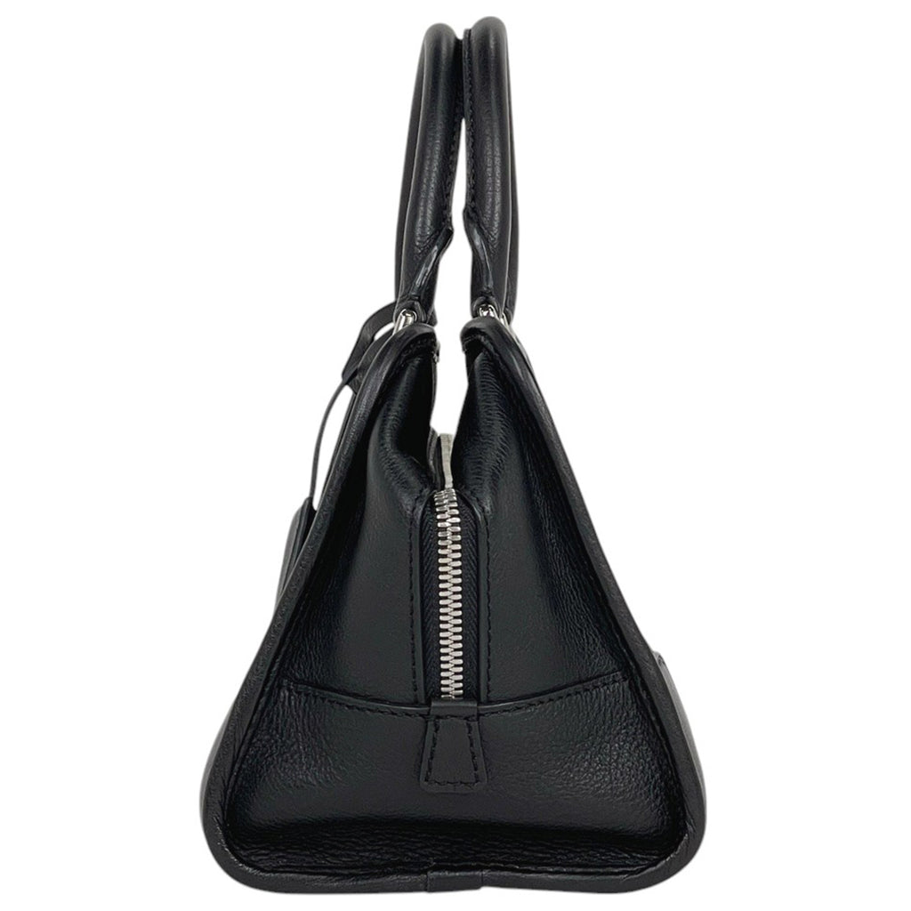 ロエベ アマソナ 28 アナグラム ロゴ ハンドバッグ レザー ブラック レディース 【中古】 brbag
