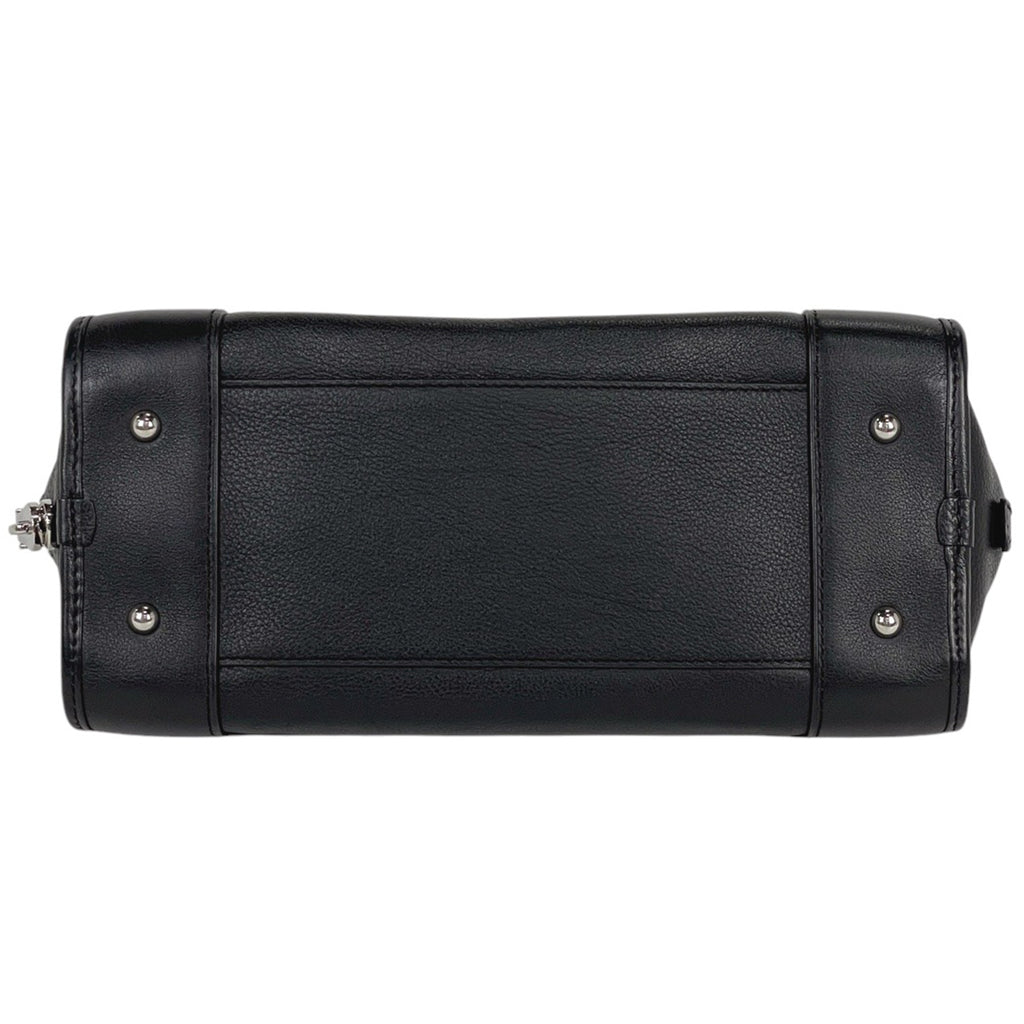 ロエベ アマソナ 28 アナグラム ロゴ ハンドバッグ レザー ブラック レディース 【中古】 brbag