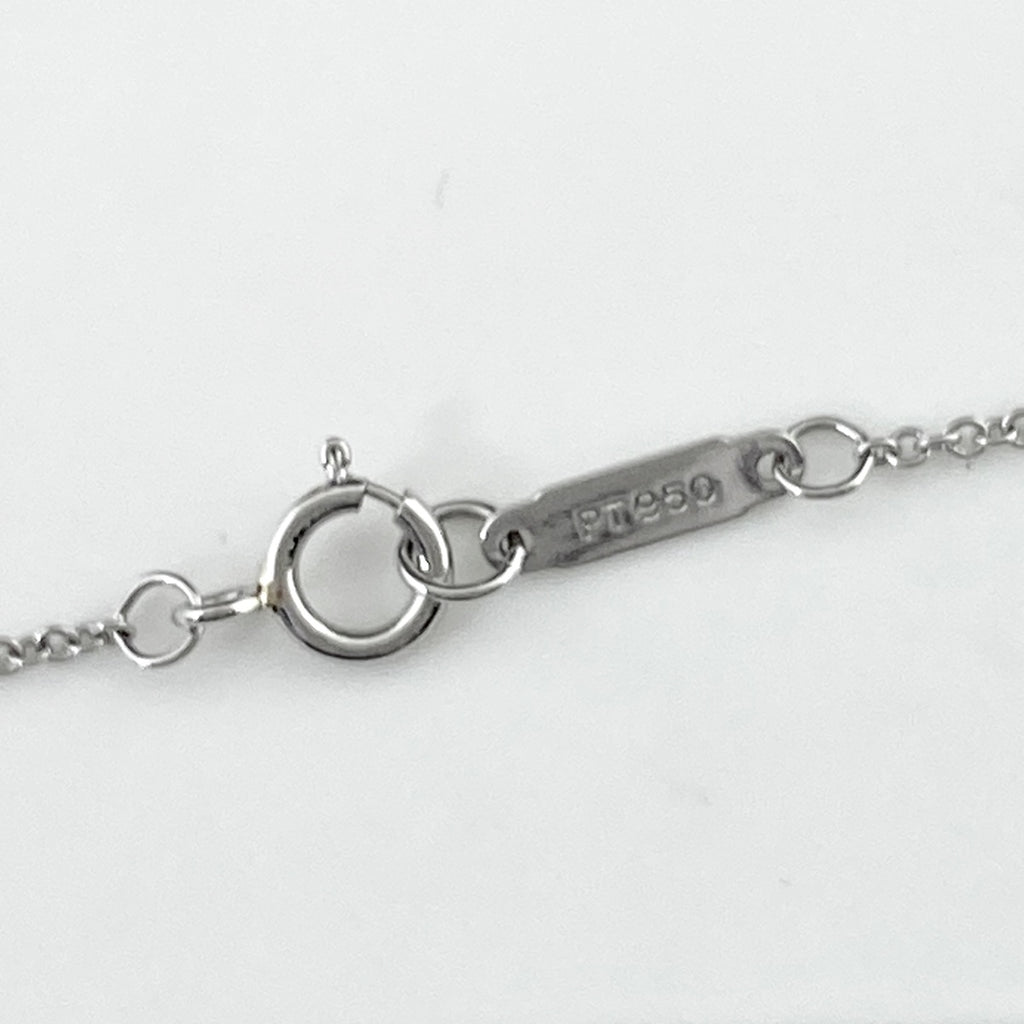 【最終値引き】 ティファニー クロス ステッチ ネックレス プラチナ ペンダント メレダイヤ ネックレス Pt950 ダイヤモンド レディース 【中古】brjwl