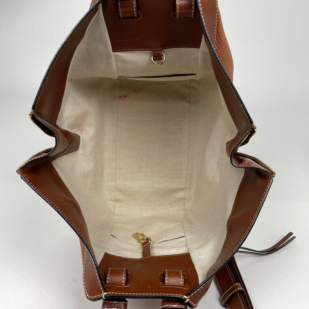 ロエベ ハンモック バッグ スモール 2WAY ショルダーバッグ アナグラム ハンドバッグ レザー ブラウン レディース 【中古】brbag