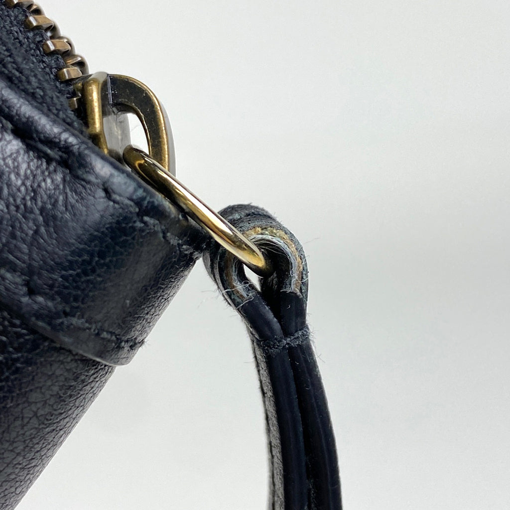 グッチ ダイアナ ラウンドファスナー 長財布 ダブルG ラウンドジップ 長財布 レザー ブラック 658634 レディース 【中古】 brbag