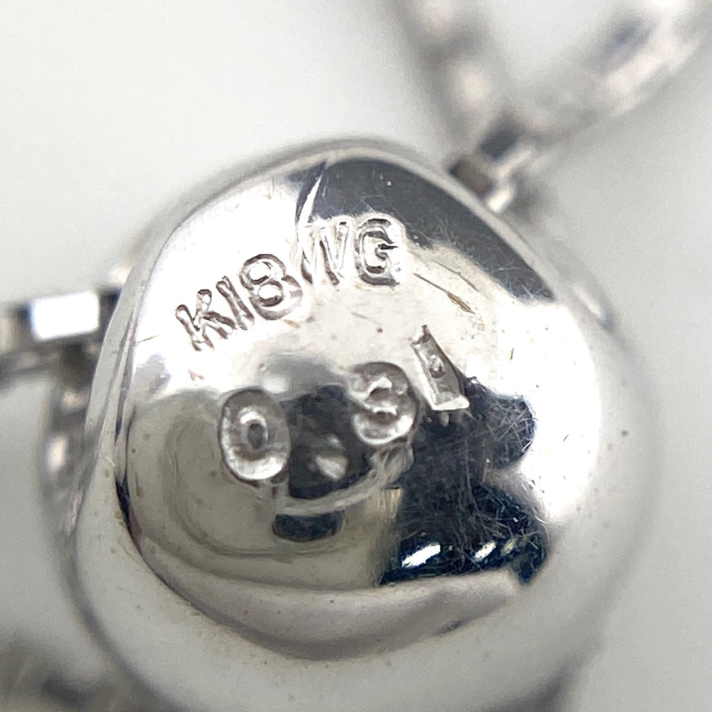ダイヤモンド デザインネックレス WG ホワイトゴールド ペンダント ネックレス K18 WG ダイヤモンド レディース 【中古】nbjwl
