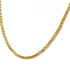 メレダイヤ デザインネックレス YG イエローゴールド ネックレス K18 ダイヤモンド レディース 【中古】nbjwl
