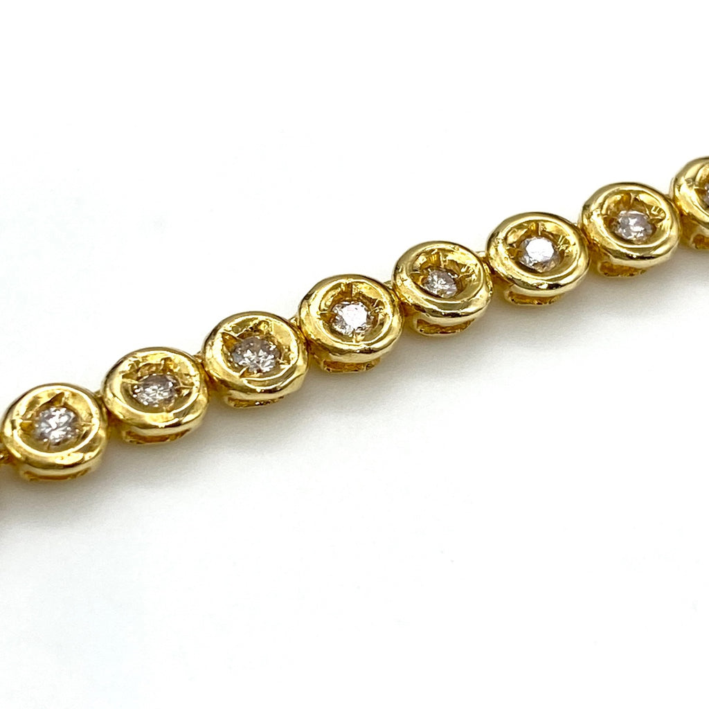 メレダイヤ デザインネックレス YG イエローゴールド ネックレス K18 ダイヤモンド レディース 【中古】nbjwl