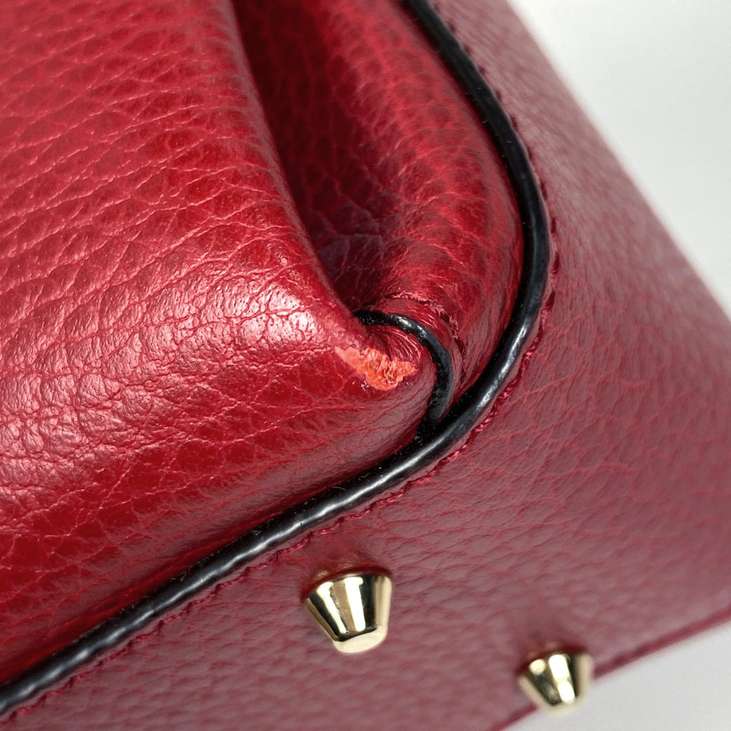 グッチ インターロッキングG ハンドバッグ 2WAY ショルダーバッグ ハンドバッグ レザー レッド 510302 レディース 【中古】brbag