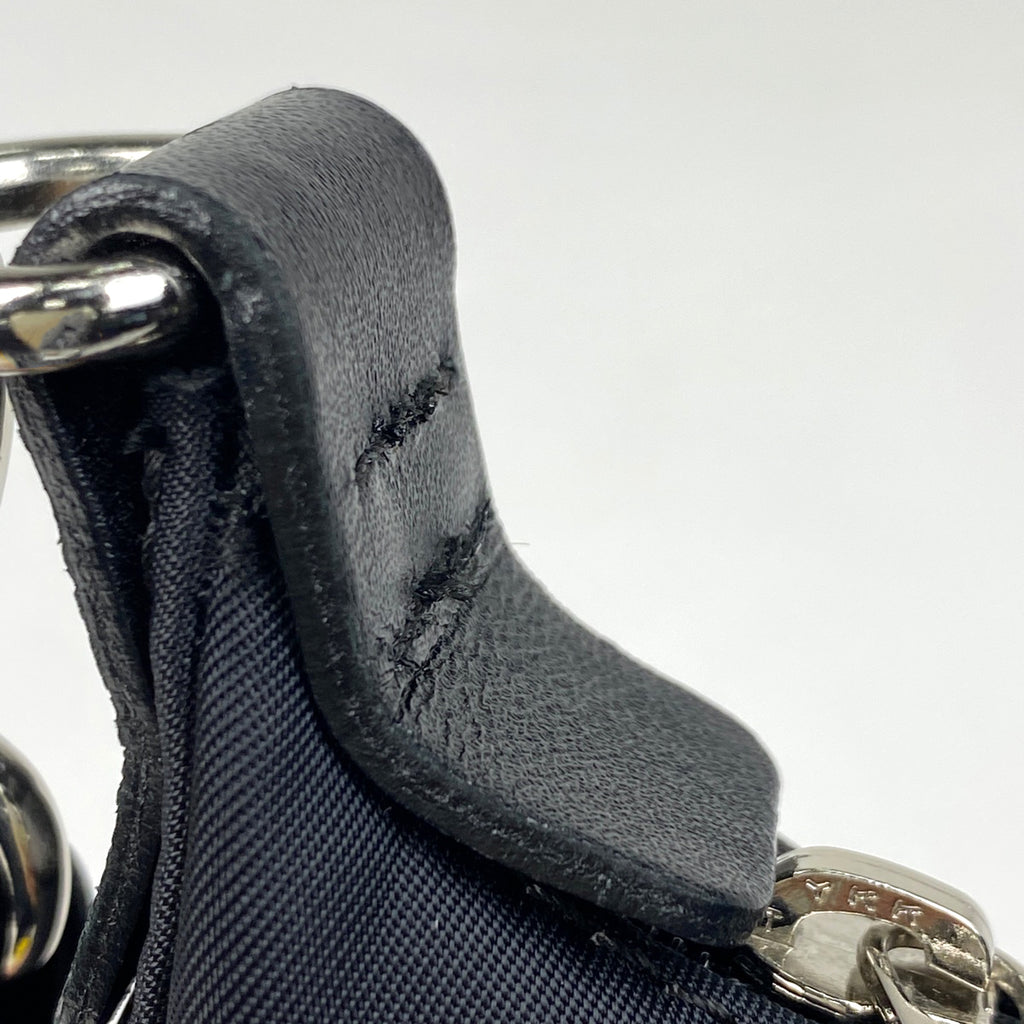 ロンシャン ロゴ ショルダーバッグ 肩掛け ショルダーバッグ ナイロン ブラック レディース 【中古】 brbag