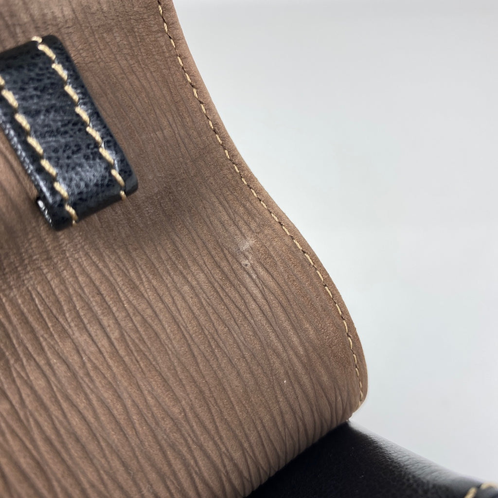 ロエベ ベラスケス ハンドバッグ ロゴ ハンドバッグ レザー ブラック ブラウン レディース 【中古】 brbag