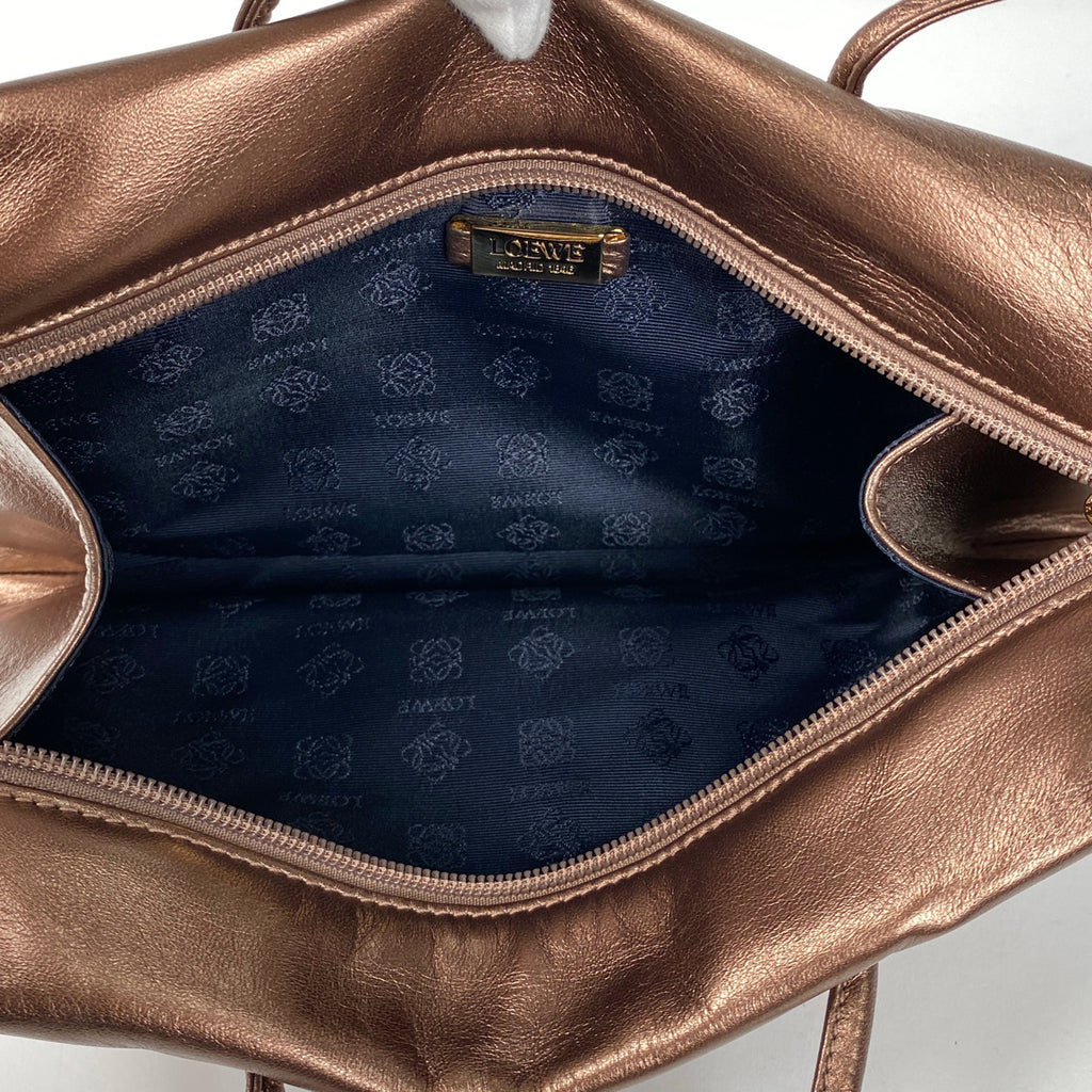 ロエベ ロゴ ハンドバッグ 手提げ ハンドバッグ レザー ブロンズ レディース 【中古】 brbag