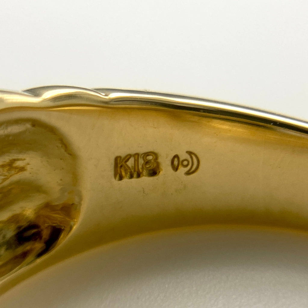タサキ メレダイヤ デザインリング YG イエローゴールド 指輪 リング 11.5号 K18 ダイヤモンド レディース 【中古】brjwl