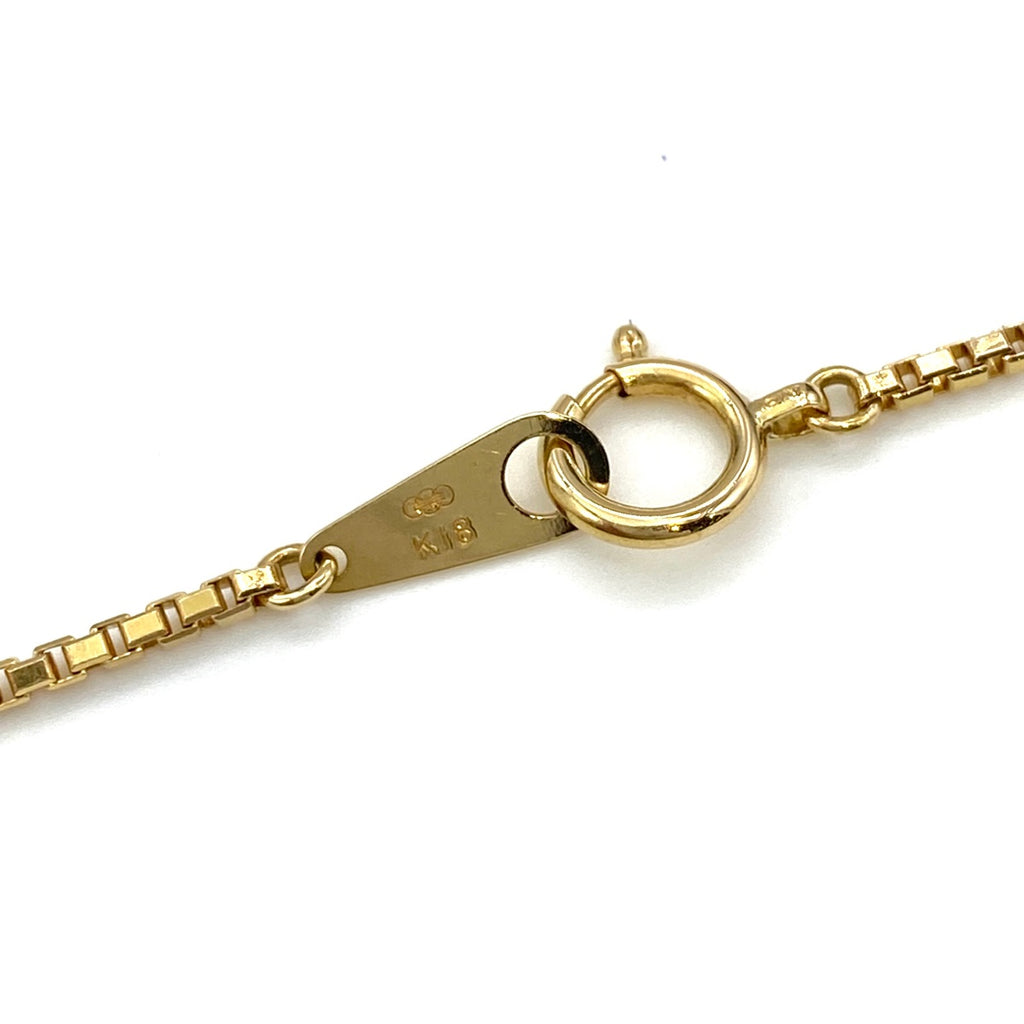メレダイヤ デザインネックレス YG イエローゴールド ペンダント ネックレス K18 ダイヤモンド レディース 【中古】nbjwl