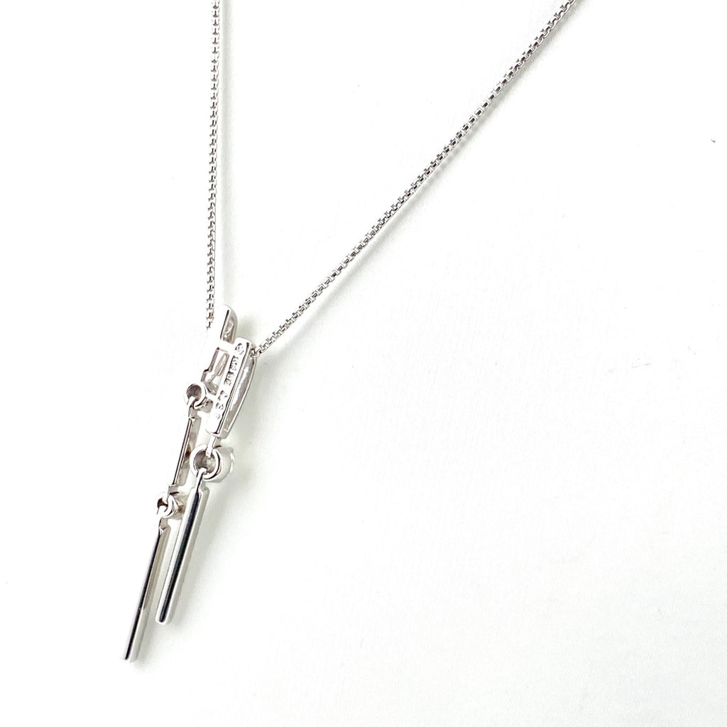 タサキ メレダイヤ デザインネックレス WG ホワイトゴールド ペンダント ネックレス K18 WG ダイヤモンド レディース 【中古】brjwl