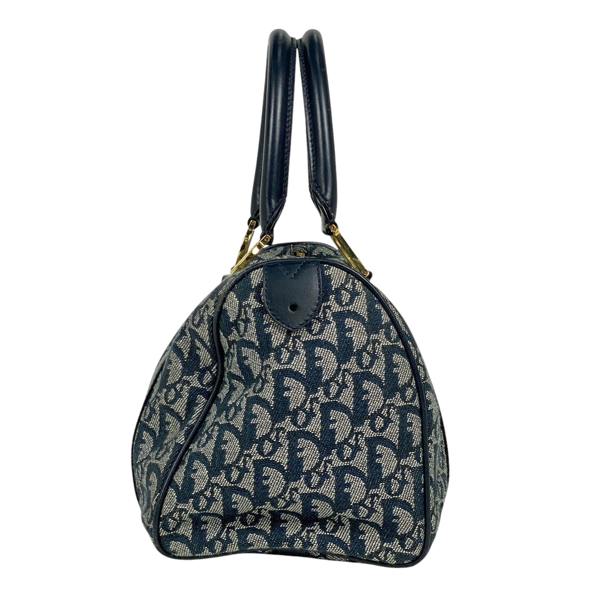 希少✨ クリスチャンディオール ハンドバッグ トロッター柄 ネイビー クリスチャンディオール トロッター柄 ハンドバッグ ロゴ ミニボストン
