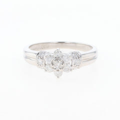 メレダイヤ デザインリング プラチナ 指輪 リング 11号 Pt900 ダイヤモンド レディース 【中古】nbjwl