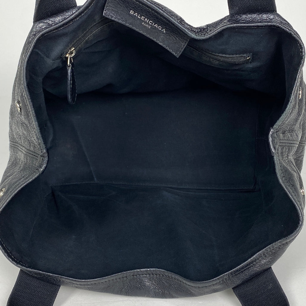 バレンシアガ ネイビー カバス S ハンドバッグ ロゴ トートバッグ レザー ブラック 542017 レディース 【中古】brbag