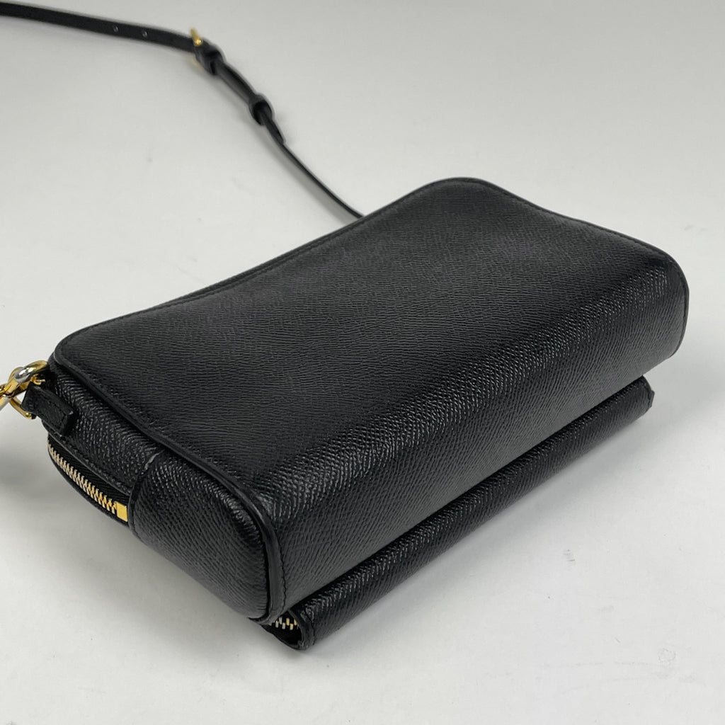 クリスチャンディオール カロ ダブルポーチ ショルダーバッグ ロゴ 2WAY ショルダーバッグ レザー ブラック レディース 【中古】brbag