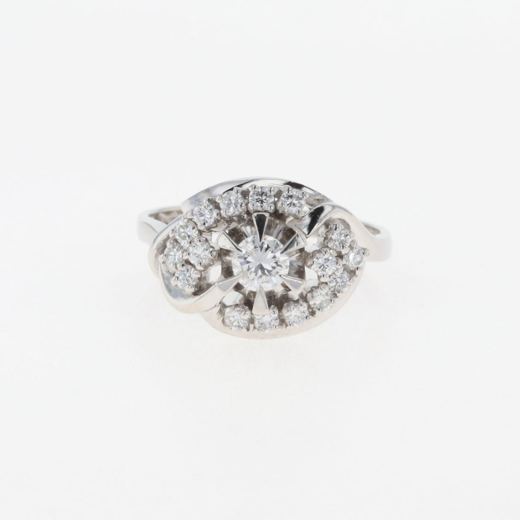 ダイヤモンド デザインリング プラチナ 指輪 メレダイヤ リング 10号 Pt900 ダイヤモンド レディース 【中古】nbjwl