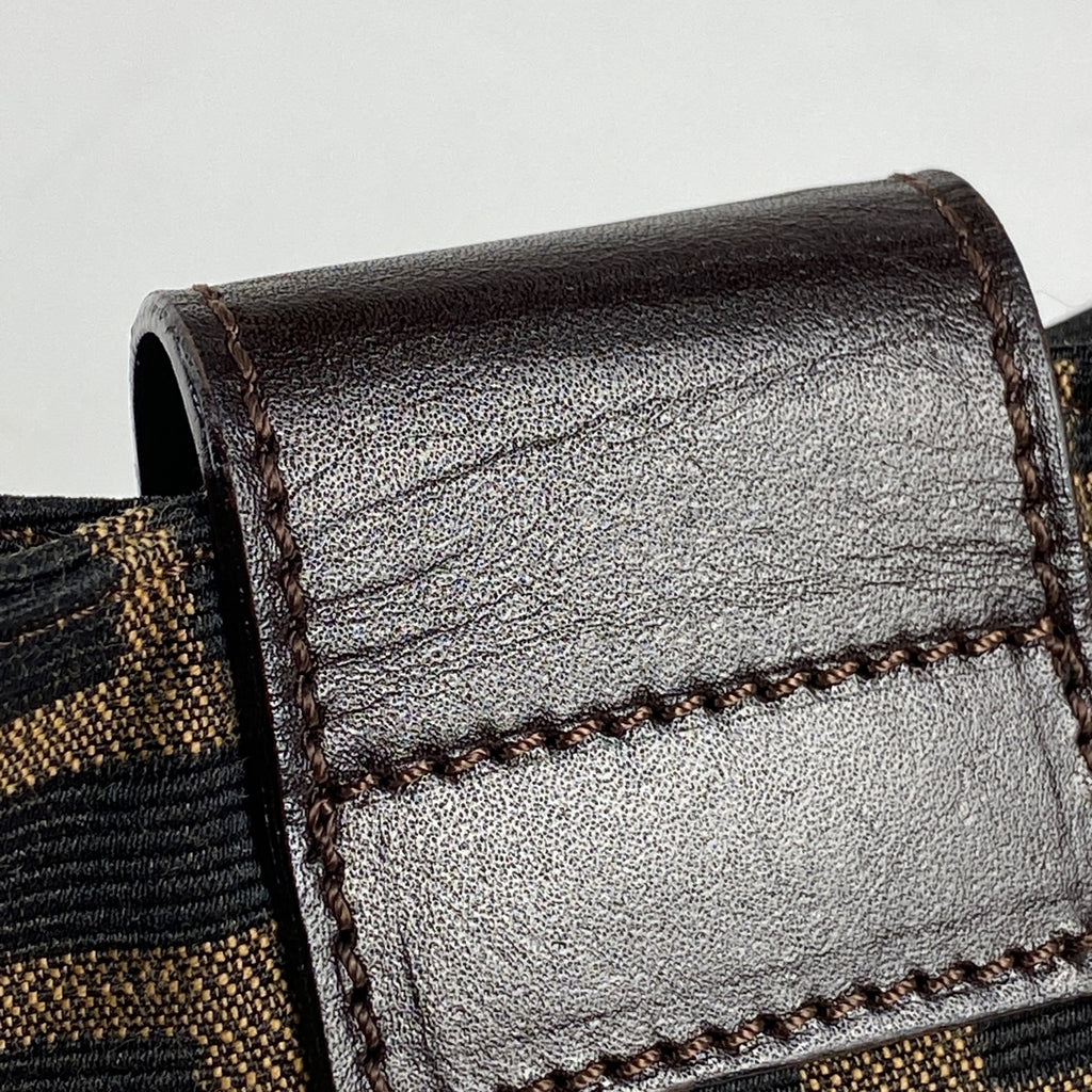 フェンディ ズッカ柄 ポーチ 小物入れ アクセサリーポーチ アクセサリーポーチ キャンバス ブラウン 26673 レディース 【中古】brbag