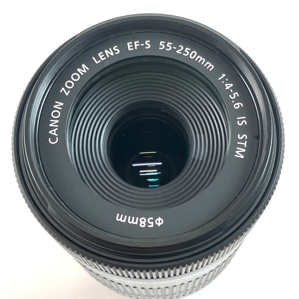 キヤノン Canon EF-S 55-250mm F4-5.6 IS STM ＋ マウントアダプターキヤノンEF レンズ-キヤノンEOS Mボディ用 一眼カメラ用レンズ（オートフォーカス） 【中古】