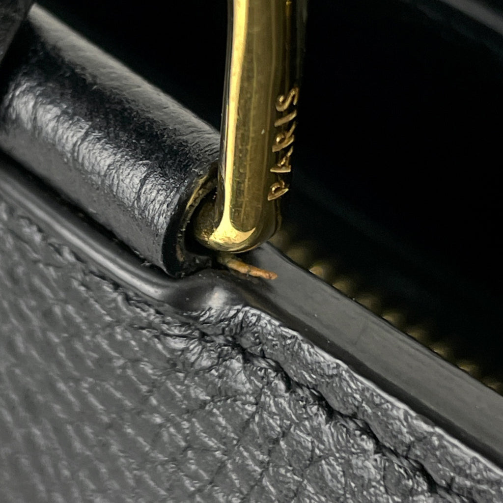 【在庫一掃】 セリーヌ ミディアム カバ ドゥ フランス ハンドバッグ トートバッグ ハンドバッグ レザー ブラック レディース 【中古】 brbag