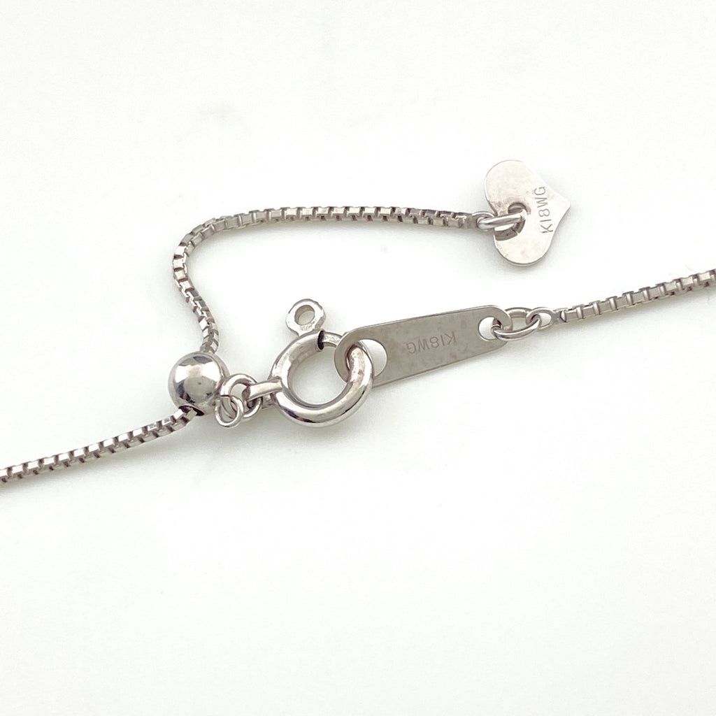 メレダイヤ デザインネックレス WG ホワイトゴールド ペンダント ネックレス K18 WG ダイヤモンド レディース 【中古】nbjwl
