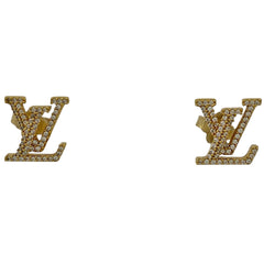 ルイ・ヴィトン ピアス LV アイコニック ストラス ピアス GP ゴールド レディース 【中古】 bracc