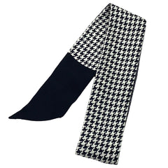 クリスチャンディオール ロゴ スカーフ 千鳥柄 スカーフ スカーフ シルク ブラック ホワイト レディース 【中古】brbag