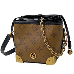 ルイ・ヴィトン ノエ パース LV チャーム ワンショルダー ショルダーバッグ モノグラムリバース ブラウン M82885 レディース 【中古】brbag