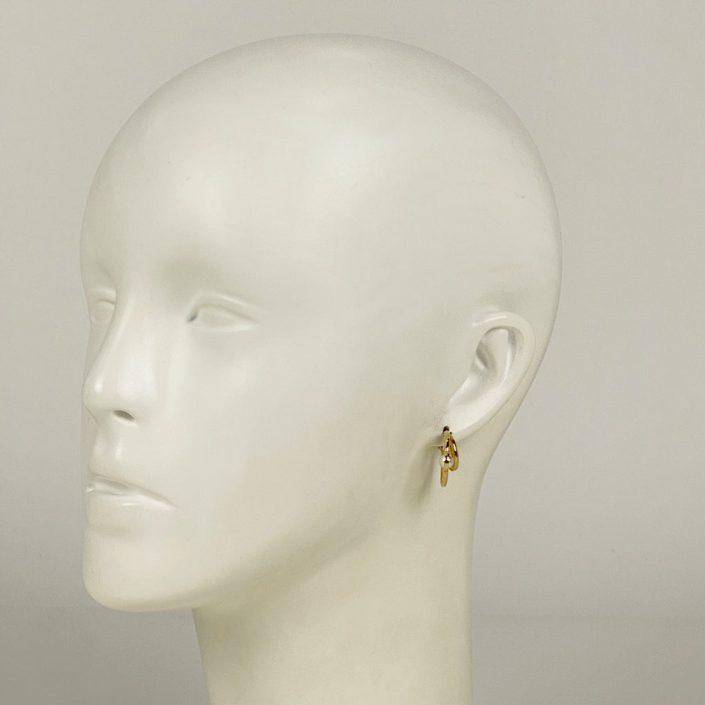 フェンディ エフイズ フェイクパール ピアス ロゴ ピアス GP フェイクパール ゴールド レディース 【中古】bracc