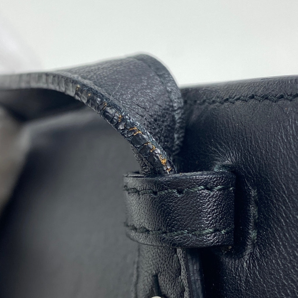 ロエベ アナグラム ショルダーバッグ 斜め掛け ショルダーバッグ レザー ブラック レディース 【中古】brbag
