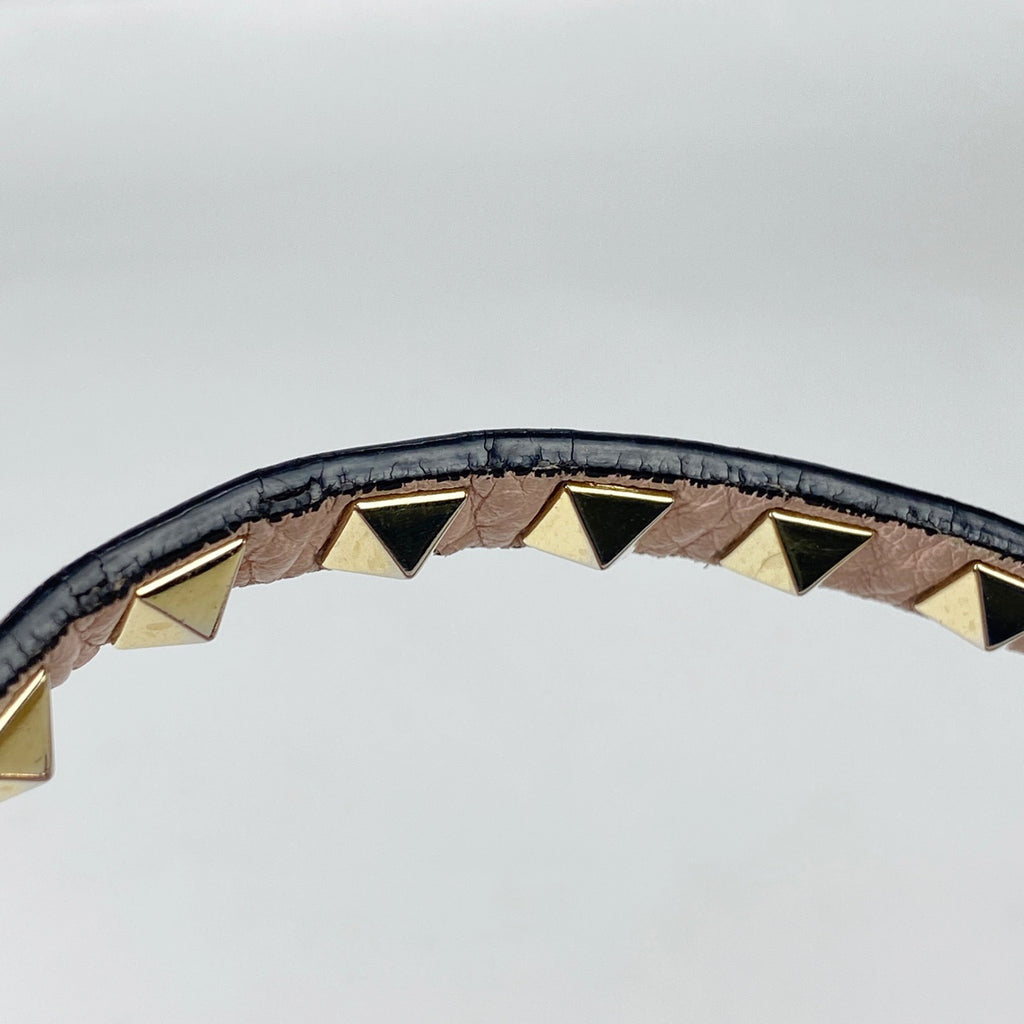 ヴァレンチノ ロックスタッズ トートバッグ 2WAY ショルダーバッグ ハンドバッグ トートバッグ レザー ピンク レディース 【中古】brbag