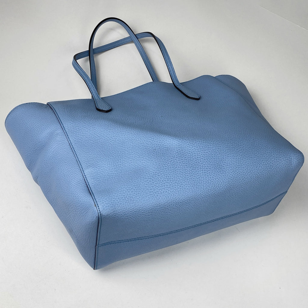 グッチ スウィング トートバッグ ロゴ ショルダーバッグ トートバッグ レザー ライトブルー 354397 レディース 【中古】brbag