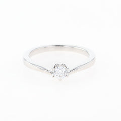 メレダイヤ デザインリング プラチナ 指輪 リング 7号 Pt950 ダイヤモンド レディース 【中古】nbjwl