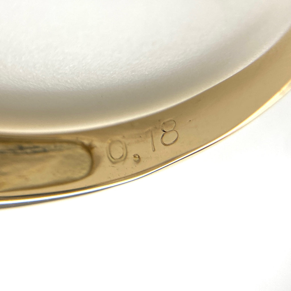 メレダイヤ デザインリング YG イエローゴールド プラチナ 指輪 リング 10.5号 K18 Pt900 ダイヤモンド レディース 【中古】nbjwl